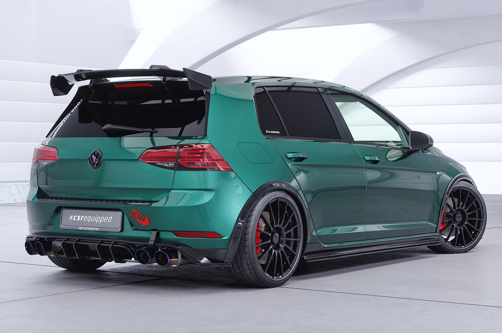 Schwanenhals Heckflügel mit ABE für VW Golf 7 GTI, GTD, GTE, R, R-Line SHF052