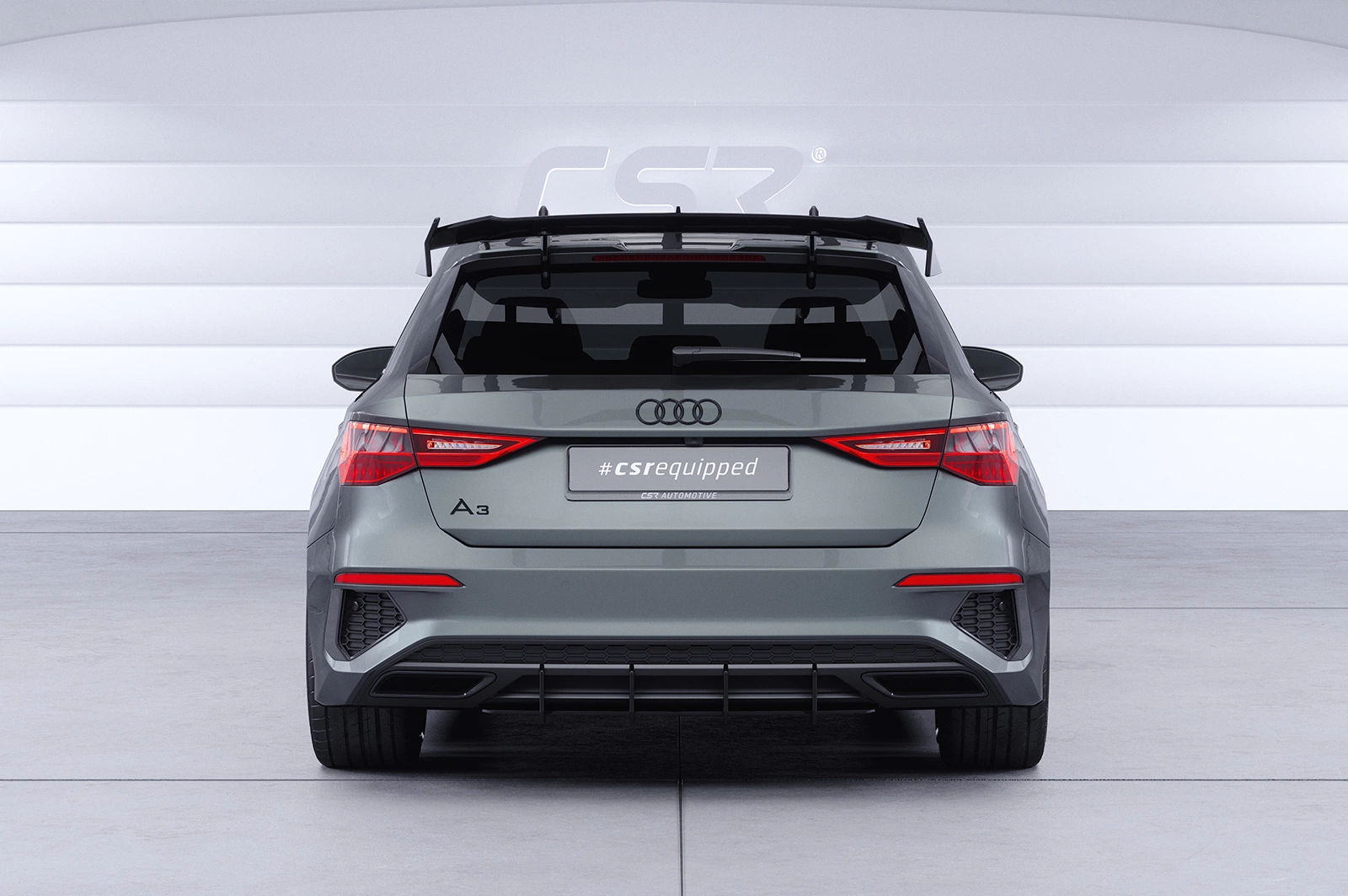 Schwanenhals Heckflügel mit ABE für Audi A3 / S3 / RS3 8YA Sportback SHF088