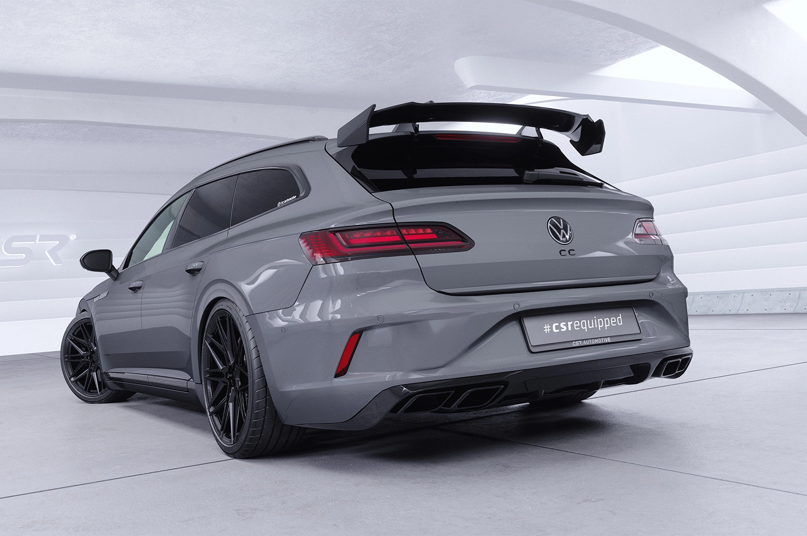 Schwanenhals Heckflügel mit ABE für VW Arteon (Typ 3H) Shooting Brake SHF089