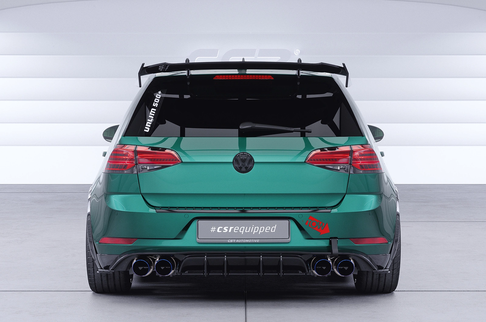 Schwanenhals Heckflügel mit ABE für VW Golf 7 GTI, GTD, GTE, R, R-Line SHF052