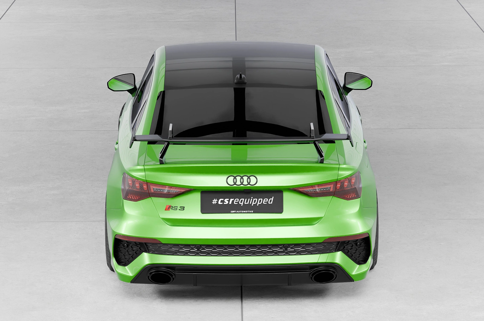 Schwanenhals Heckflügel mit ABE für Audi A3 / S3 / RS3 (8Y) Limousine SHF057
