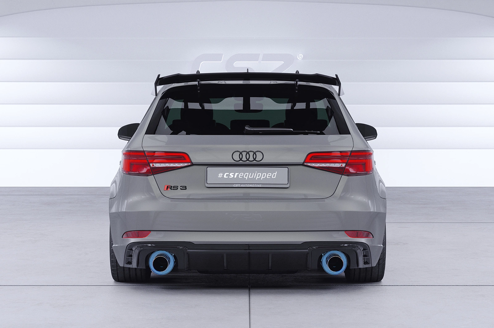 Schwanenhals Heckflügel mit ABE für Audi RS3 (8VA) Sportback SHF080