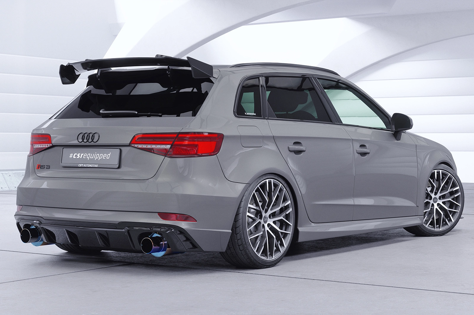 Schwanenhals Heckflügel mit ABE für Audi RS3 (8VA) Sportback SHF080